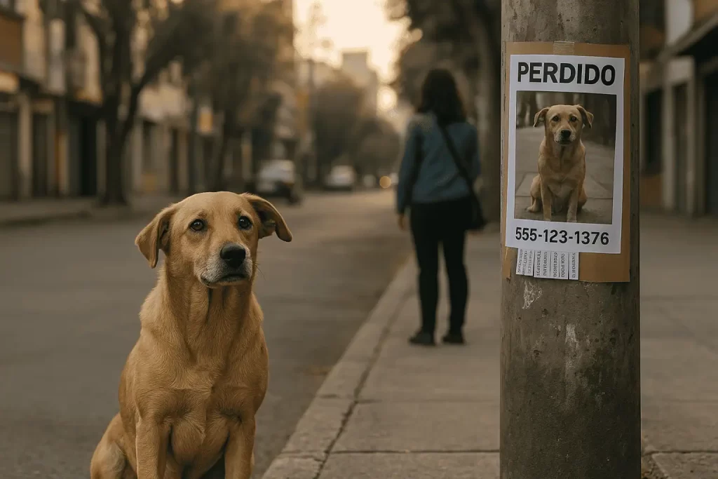 Perro perdido es reconocido en la calle gracias a un cartel vecinal y volvió a casa